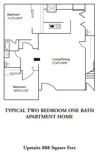 2BR/1BA - Country Ridge