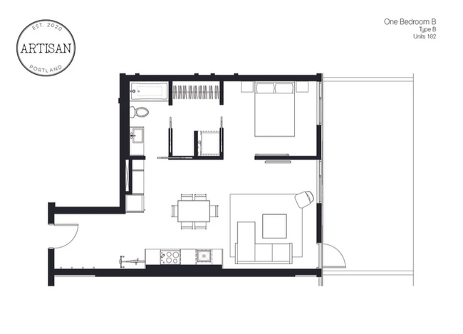 1x1C.1 - Artisan Apartments