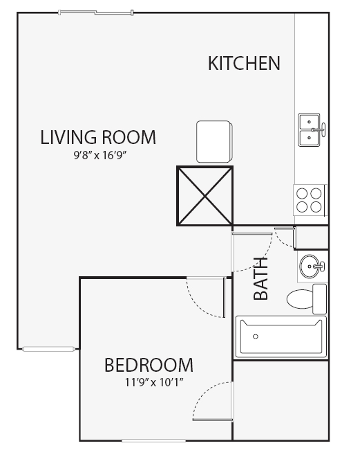 1BR/1BA - The Willows