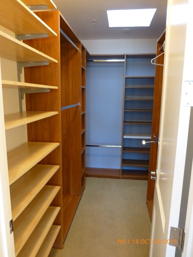 walk-in closet in master bedroom - 1596 Dolores St