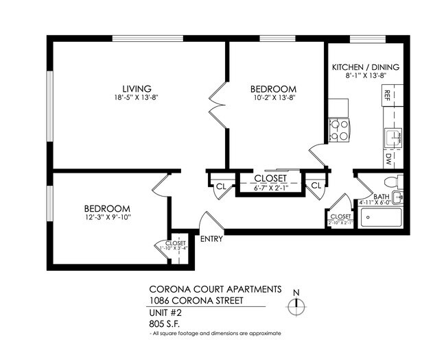Floorplan - Corona Court Apartments