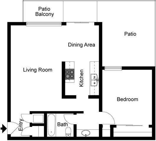 Floorplan - Los Arbolitos Riverside Apartments