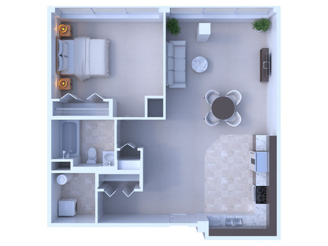 1 Bedroom / 1 Bathroom - 908 - Apartments at River View