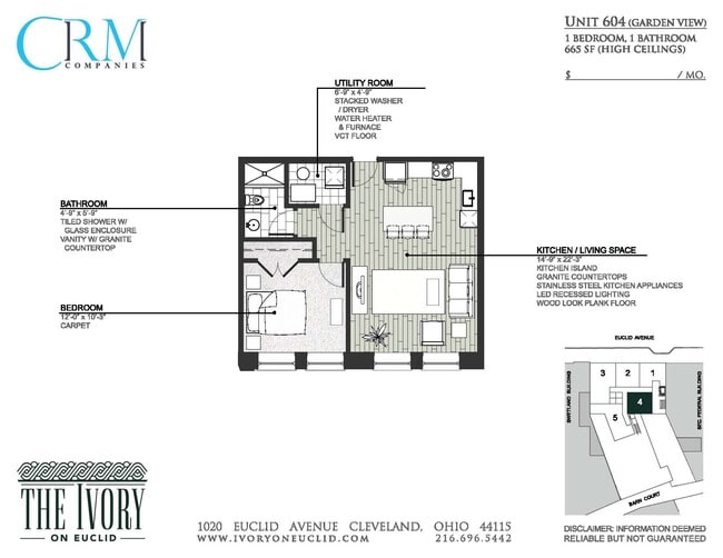 Floorplan - The Ivory on Euclid