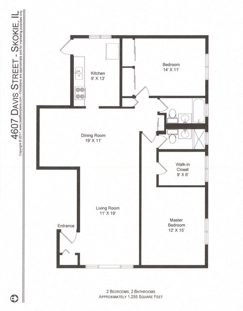 Floorplan - 4603-4611 Davis Apartments