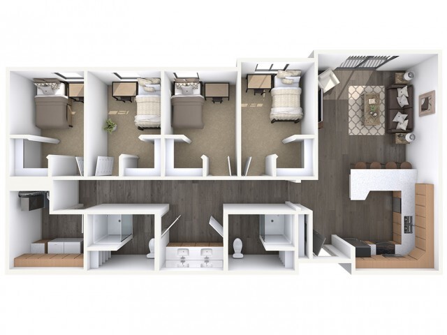 4x2 floorplan - Promenade Place