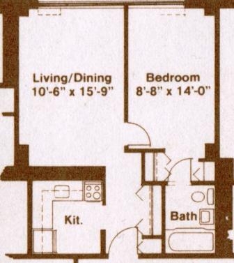 1BR/1BA Jr. - Interfaith Towers