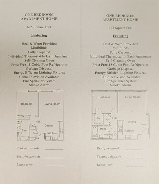Floorplan - River Oaks Apartments, Hartland WI