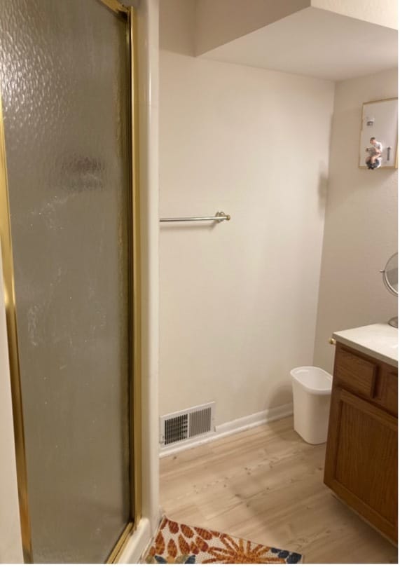 Basement full bathroom walk-in shower - 8511 W Wisconsin Ave