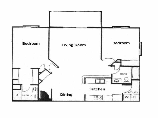 2BR/2BA Split - STERLING GREEN