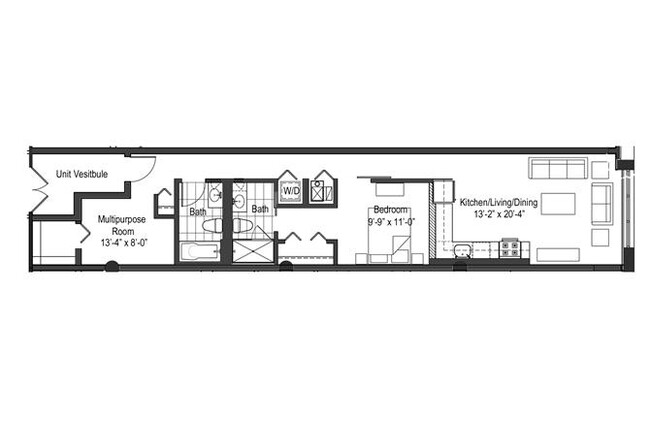 Floorplan - 13thirteen Randolph Street Lofts