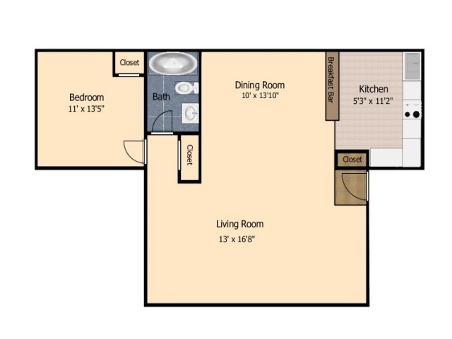 One Bedroom Deluxe - Mt Washington Apartments
