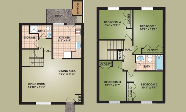 Floorplan - Beckley Townhomes