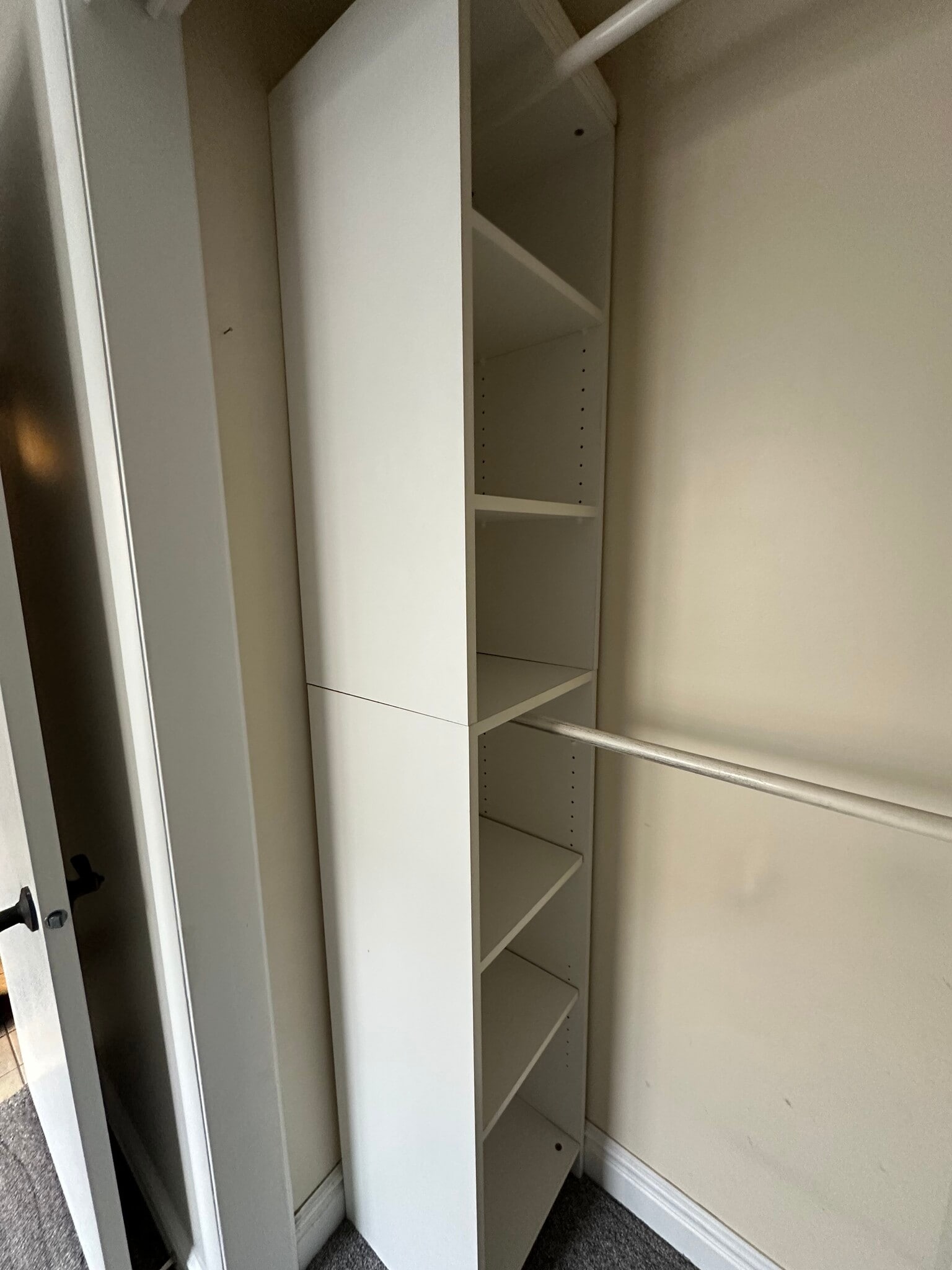 Bedroom - large closet shelves and bars - 73 F St E