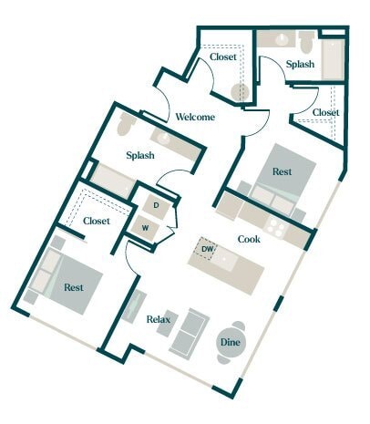 Floorplan - Hazel Apartments