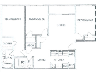 3BR/2BA - Village Square of Searcy