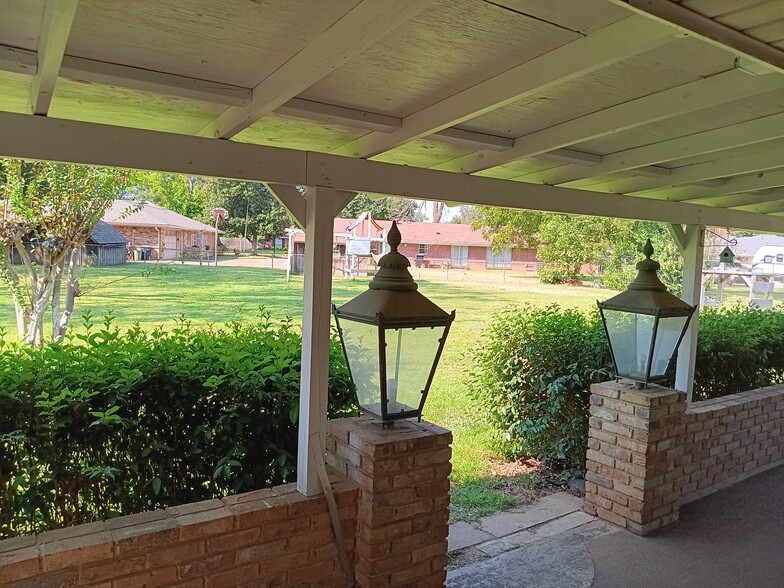 Looking out into the yard from the back porch - 2308 Wesley Cir