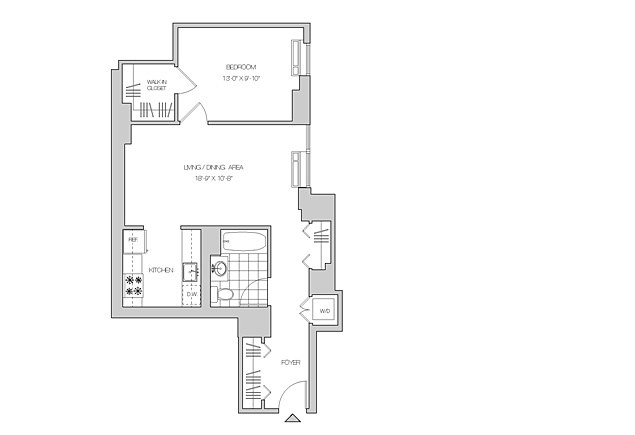 1BR/1BA- Residence E (floors 7-11) - The Maximilian