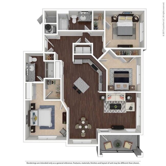 Three bedroom apartment in Durham, NC. - Realm at Patterson Place