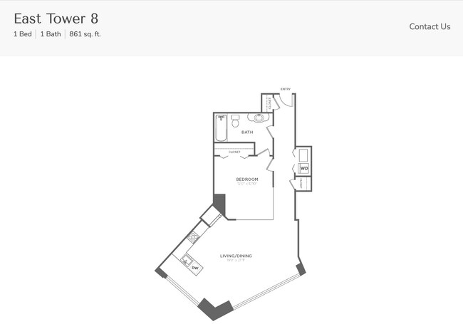 Floorplan - Residences at 1 Brown