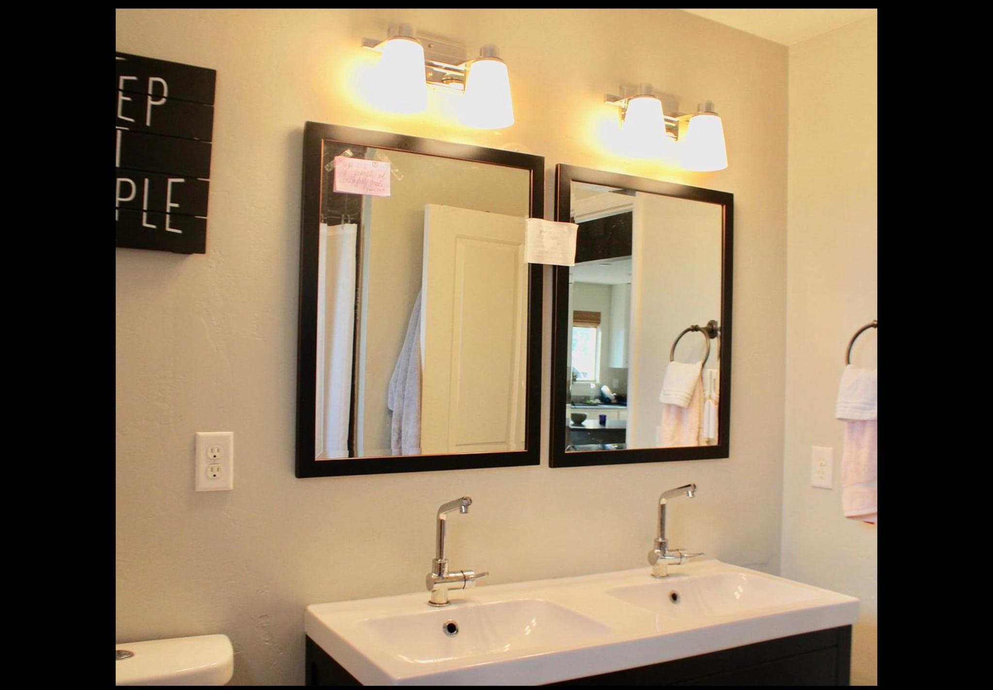 Dual sinks in upgraded bathrooms - 5019 W 34th Ave