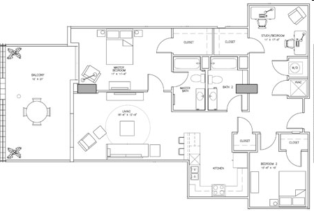 3BR/2BA - 21 Rio Apartments