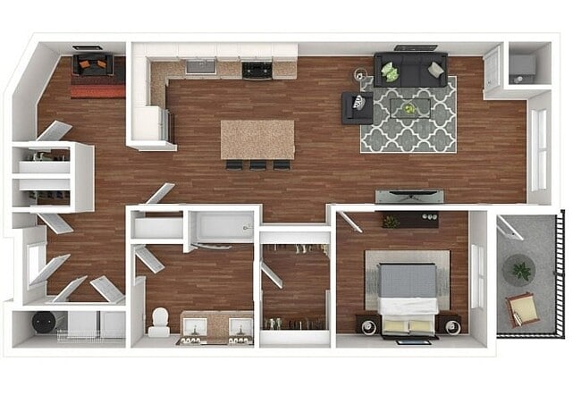 A8D Alternate Style 3D Floorplan - Maple and Main
