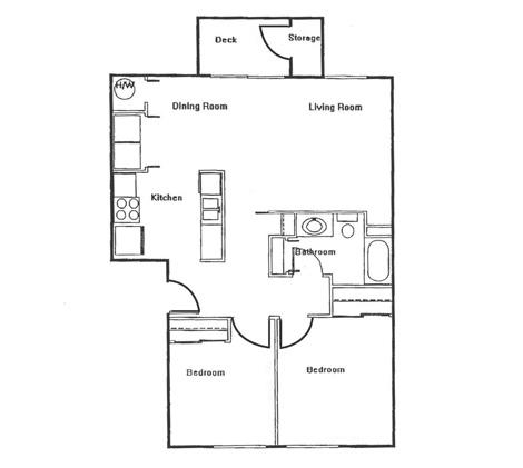 2 BA/1BR - NORTHWOOD MANOR APTS