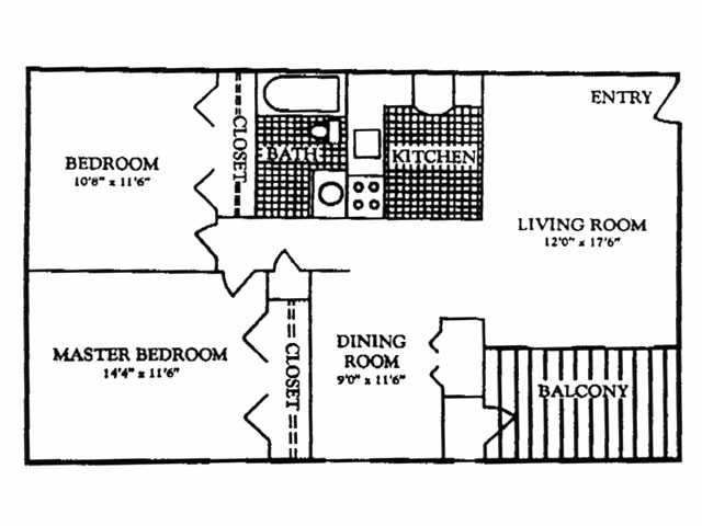 2BR/1BA - Colony West Apartments