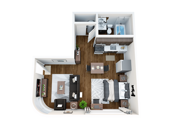 Lakeview-Studio-A-3D - Lakeview Apartments