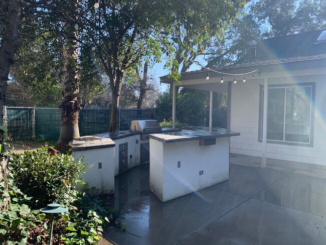 Outdoor Kitchen and partial view of Cottage - 26067 Thornton Rd