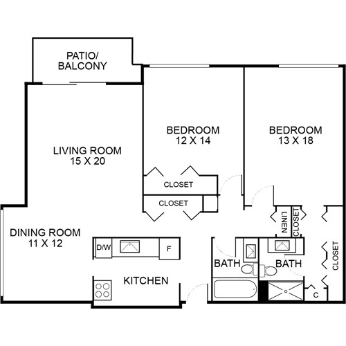 Floorplan - Yorktown Apartment Homes