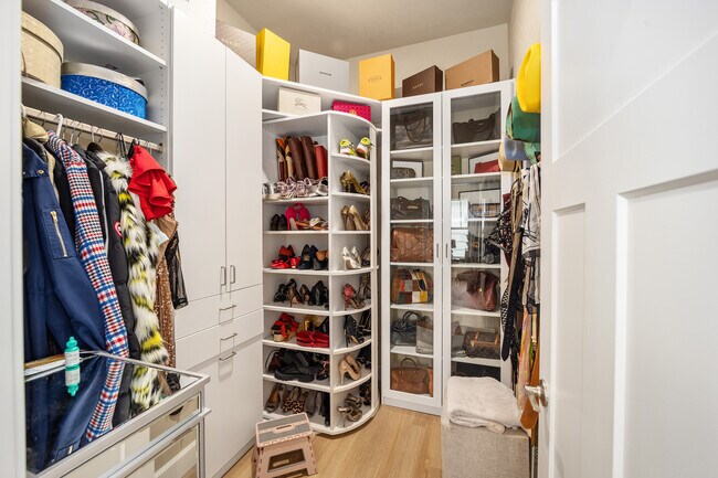 Accessory closet with spinning shoe organizer - 13265 SW 9th Rd