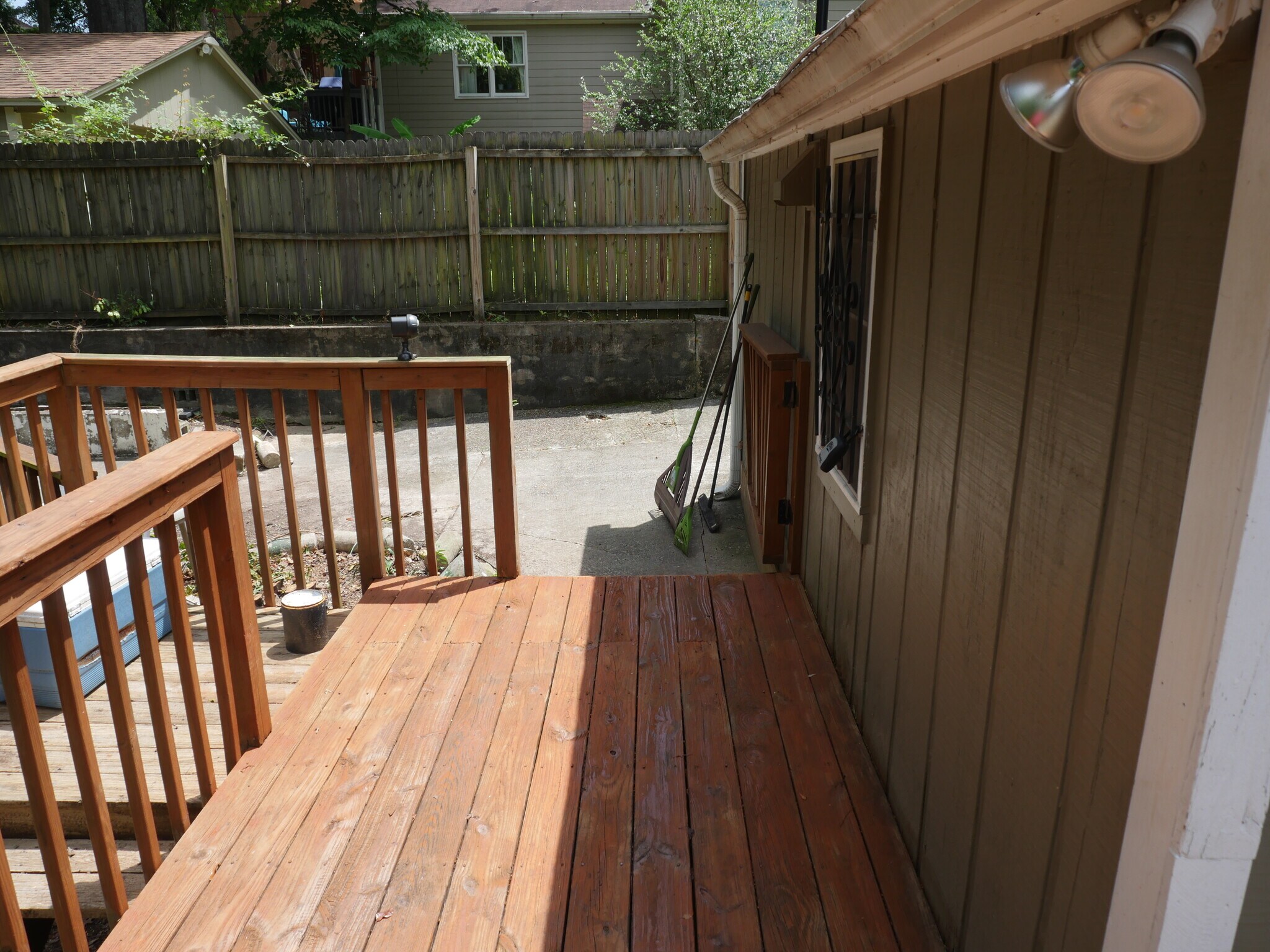 Stained back deck and backyard - 1065 Atlantic Dr NW