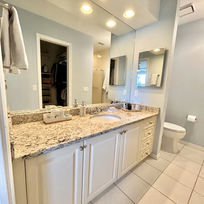 Master bathroom and walk-in closet - 1582 Trafalgar Ln