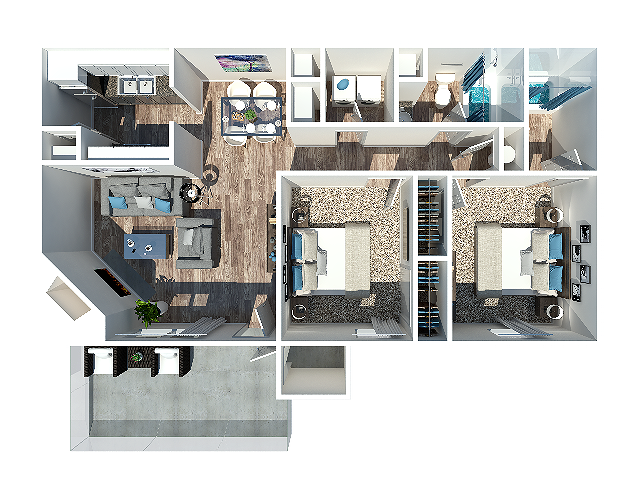 2 Bedroom | 2 Bathroom | 924 Sq Ft - Watermark