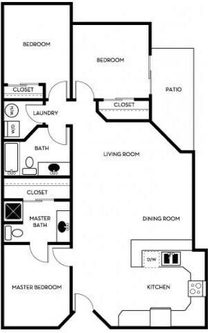 3 Bed 2 Bath 1,325 sq ft.jpg - The Fleetwood