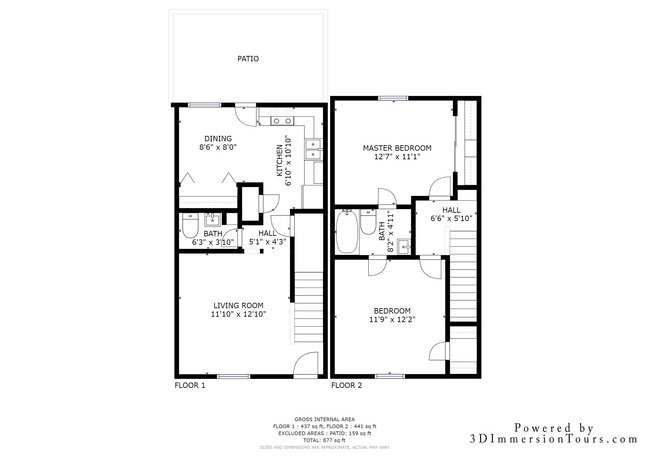 Floorplan 2x2 - Diamond Villa Townhomes