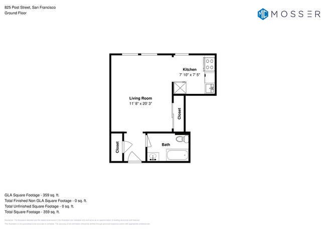 Floorplan - 825 Post St.