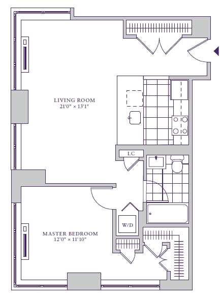 1BR/1BA - 88 Morgan Condominiums