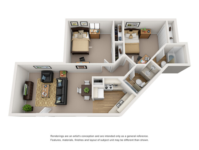 2 Bedroom | 2 Bathroom - Campus Crossings at University Heights