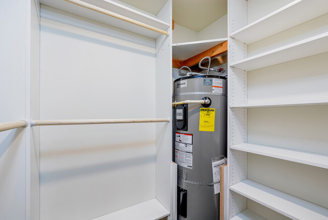 Walk-in bedroom closet w/custom adjustable built-ins. - 6315 NE 36th Ave