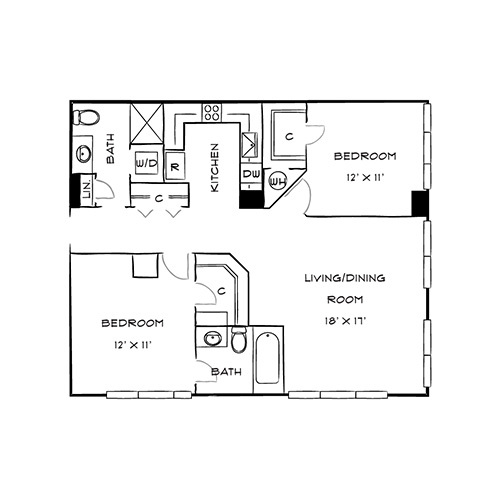 Floorplan - The Residences at Capital Crescent Trail