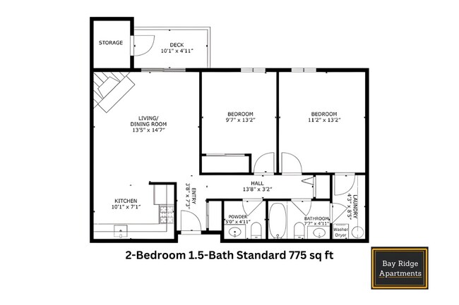 2x1.5 Standard l 775 sq ft l Bay Ridge - Bay Ridge Apartments