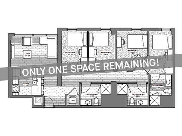 4x3 - Only One Space Remaining! - Student | Rise at State College