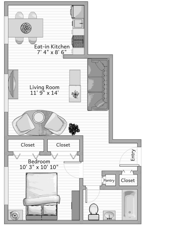 Floorplan - Roseanne Apartments