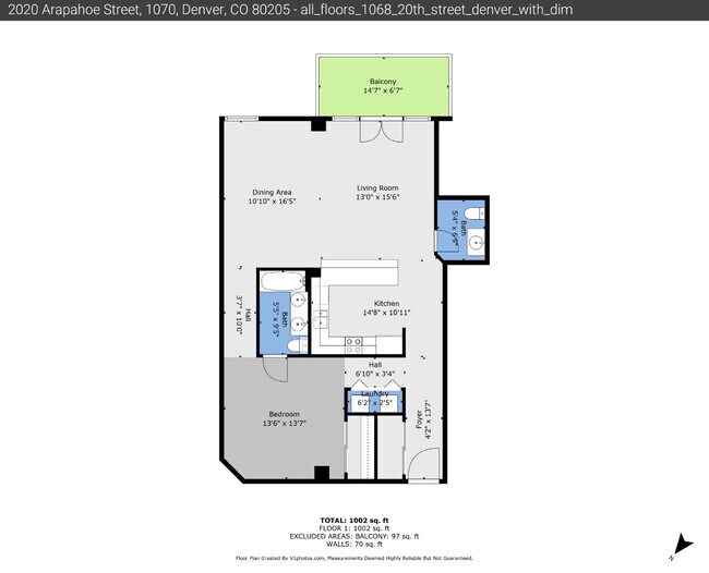 Building Photo - $2,000, 1 bed, 1.5 bath located in downtow...