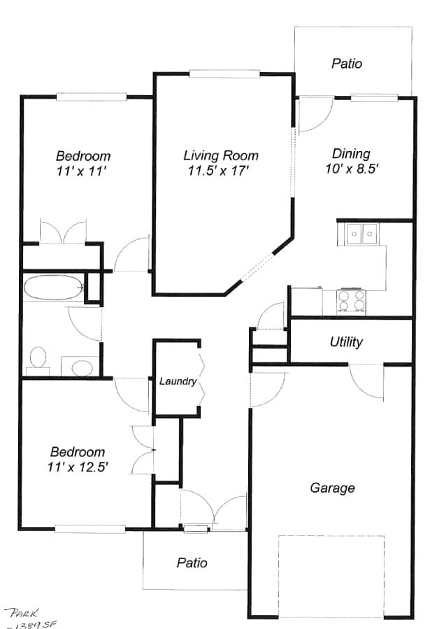 2BR/1BA - Parkway Townhomes Marshall