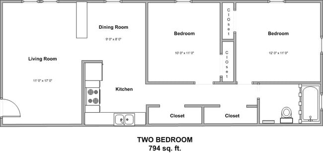 2BR/1BA - Maple Creek Village