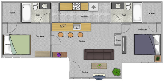 Floorplan - Harwell Apartments